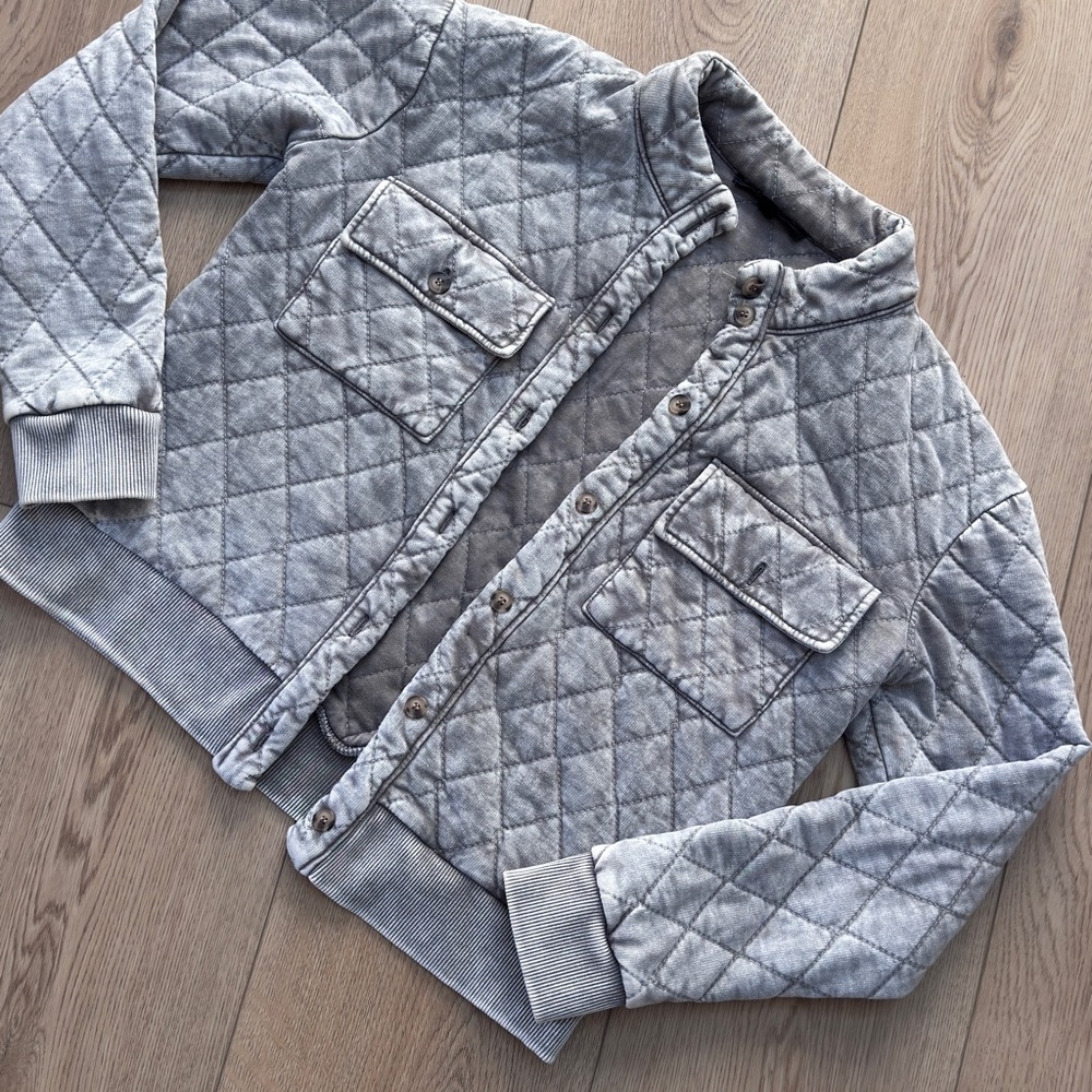 Zara Gray Quilted Jacket
